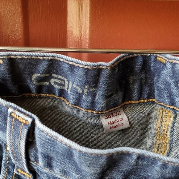 Carhartt Blue Straight Jeans with Classic Denim Style - Picture 2 of 12